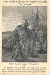 VINTAGE POSTCARD the Chiefs of Euvre de Gustave Gilds the crusades Saint Louis in front of Damiette