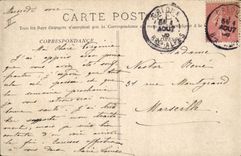 VINTAGE POSTCARD Greoulx les Bains Castle of Templiers Seen of North