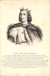 VINTAGE POSTCARD Saint Louis King De France Templier Crosses Crusades