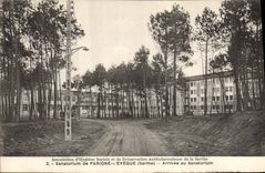 VINTAGE POSTCARD Sanatorium of Parigne the Bishop Arrived at the Sanatorium Works Grancher 1935 Tuberculosis