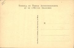 Sanatorio de la POSTAL de la VENDIMIA de Parigne el obispo Cooks