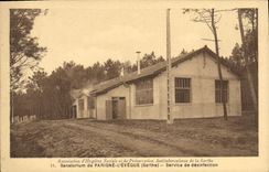 VINTAGE POSTCARD Sanatorlum de Parigne the Bishop Service of Disinfection