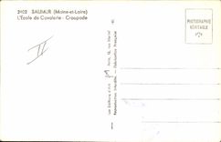 Equitación Hippisme Saumur del caballo de la POSTAL de la VENDIMIA la escuela de la caballería de Croupade