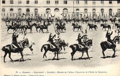 CPA Cheval Equitation Hippisme Saumur Carrousel Doubler 