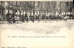 VINTAGE POSTCARD Horse Horsemanship Hippisme Saumur Jump of the hedges on line