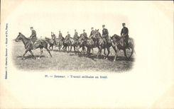 CPA Cheval Equitation Hippisme Saumur Travail militaire au Breil