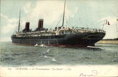 CPA Bateau Le Havre Le Transatltantique La Savoie 