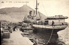 VINTAGE POSTCARD Oran Boat Sidi Brahim in the port