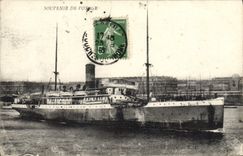 VINTAGE POSTCARD Boat Sidi Brahim General Company of the Maritime transport