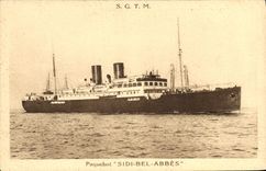 CPA Bateau SGTM Paquebot Sidi Bel Abbes