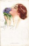 CPA Fantaisie Illustrateur Femme