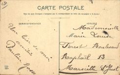 Folklore de la POSTAL de la VENDIMIA la mujer de Pyrenees que va a la TAPA de la mula del asno del mercado