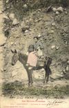 VINTAGE POSTCARD Folklore the High Pyrenees Cauterets Laitiere going to the city Milk Horse TOP