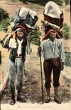 CPA Folklore Montagnards porteurs de glace 