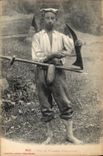 CPA Folklore Type de faucheur Montagnard Pyrenees