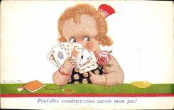 VINTAGE POSTCARD Fantasy Illustrator Child Card deck