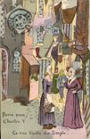 CPA Fantaisie Illustrateur Paris sous Charles V La rue vieille du temple 