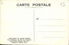 El ilustrador de Fantaisie de la POSTAL de la VENDIMIA el cruzar con el parque zoológico piensa la restauración del elefante de la jirafa en la roca grande de Bois de Vincennes