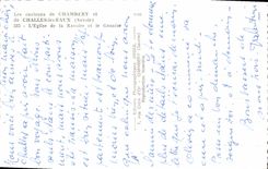 VINTAGE POSTCARD Surroundings of Chambéry DE Challes Water the Church of Ravoire and Granier