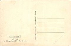 POSTAL Pau de la VENDIMIA la vista de Enrique IV del castillo del parque