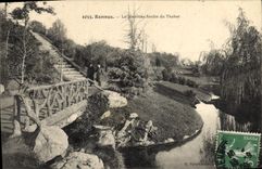 VINTAGE POSTCARD Rennes the New garden of Thabor