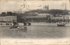 CPA Lyon Le Coteau de Fourviere Bateau
