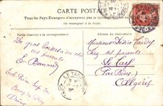 VINTAGE POSTCARD Fantasy Flowers Button of gold