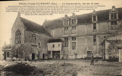 VINTAGE POSTCARD Neuilly Under Clermont Conumanderie Seen On the court