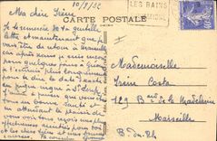 VINTAGE POSTCARD Greoux Les Bains Ruins of the castle of the templiers site of the clock