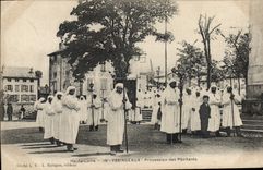 VINTAGE POSTCARD the High Loire Yssingeaux Procession Of Penitent the TOP