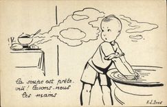 VINTAGE POSTCARD Red Cross Child