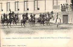 VINTAGE POSTCARD Horse Horsemanship Hippisme Saumur Taken again of jumpers in Courbette freedom