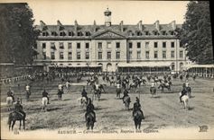 VINTAGE POSTCARD Horse Horsemanship Hippisme Saumur Carousel military Taken again of the officers