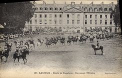 VINTAGE POSTCARD Horse Horsemanship Hippisme Saumur School of military cavalry Carousel