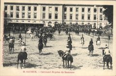 CPA Cheval Equitation Hippisme Saumur Carrousel reprise de sauteurs