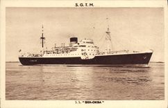 VINTAGE POSTCARD Boat Steamer SGM Sidi Okba