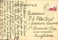 VINTAGE POSTCARD Boat Ostend Steamer the trunk