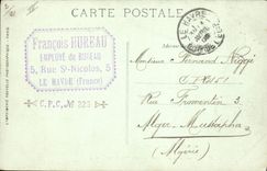 VINTAGE POSTCARD Boat Steamer Le Havre Left the Deck chair Savoy