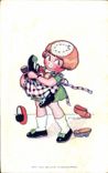 VINTAGE POSTCARD Fantasy Illustrator Vanasek Oh Child beautiful the shoe