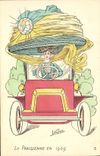 VINTAGE POSTCARD Fantasy Vindier Illustrator the Parisian one in 1909 Car Diamond