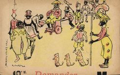 CPA Fantaisie Illustrateur Neziere Negres