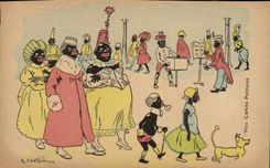 CPA Fantaisie Illustrateur Neziere Negres