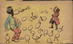 VINTAGE POSTCARD Fantasy Illustrator Neziere Negros Eggs