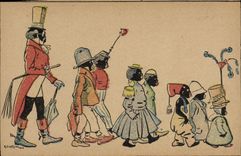 CPA Fantaisie Illustrateur Neziere Negres