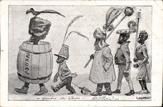 CPA Fantaisie Illustrateur Neziere Gardes du corps Artillerie 