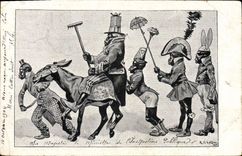 VINTAGE POSTCARD Fantasy Neziere Illustrator His majesty the Minister for the state education