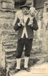 CPA Folklore Basses Pyrenees Type d'Ossalois Agneau Mouton 