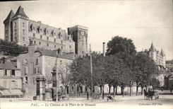 POSTAL Pau de la VENDIMIA el castillo y el lugar de la moneda de Maggi