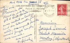 VINTAGE POSTCARD Paris the House of Commons And the Bridge Of the Harmony