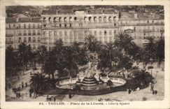 VINTAGE POSTCARD Toulon Places Freedom